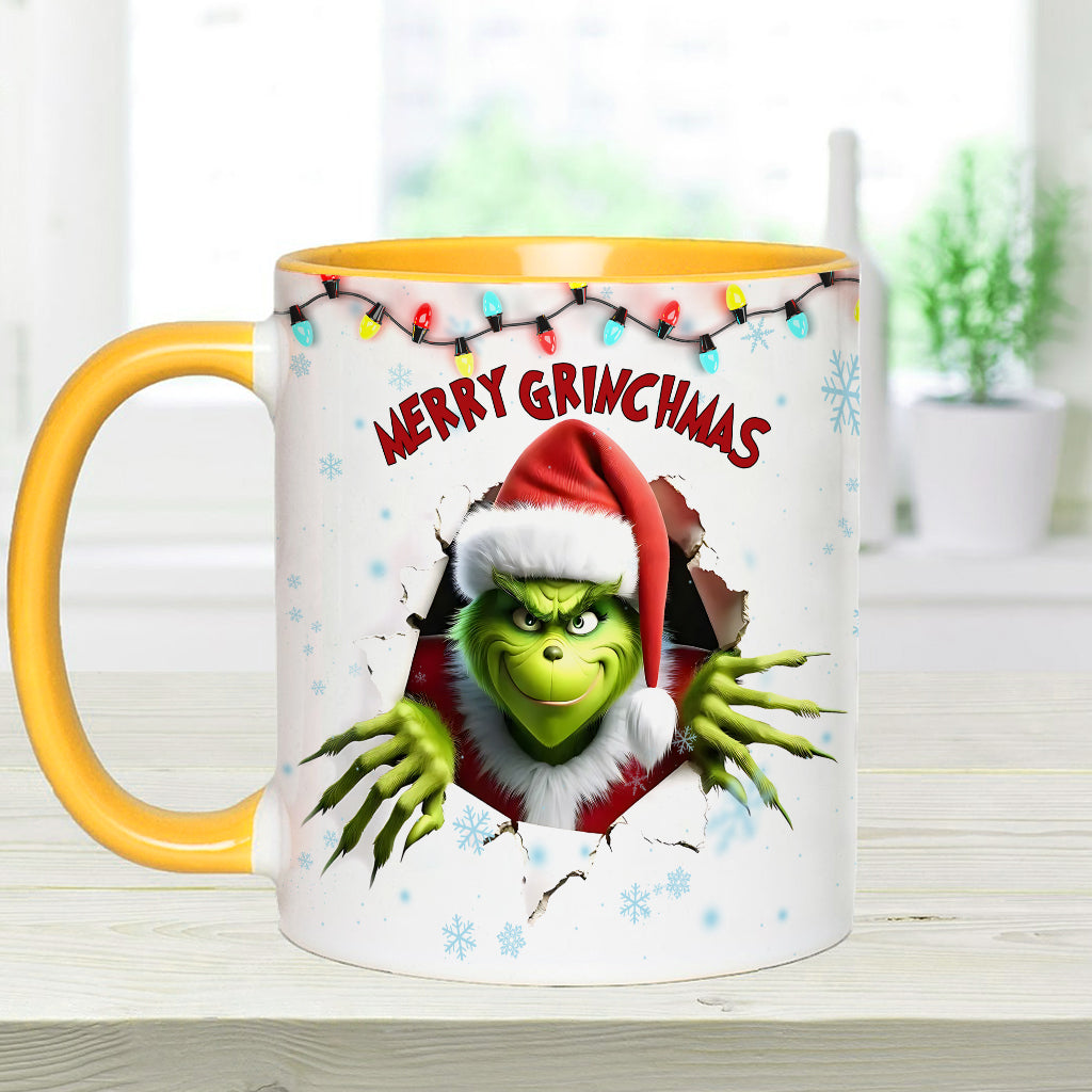 Joyeux Grinchmas - Mug personnalisé avec étole de Noël