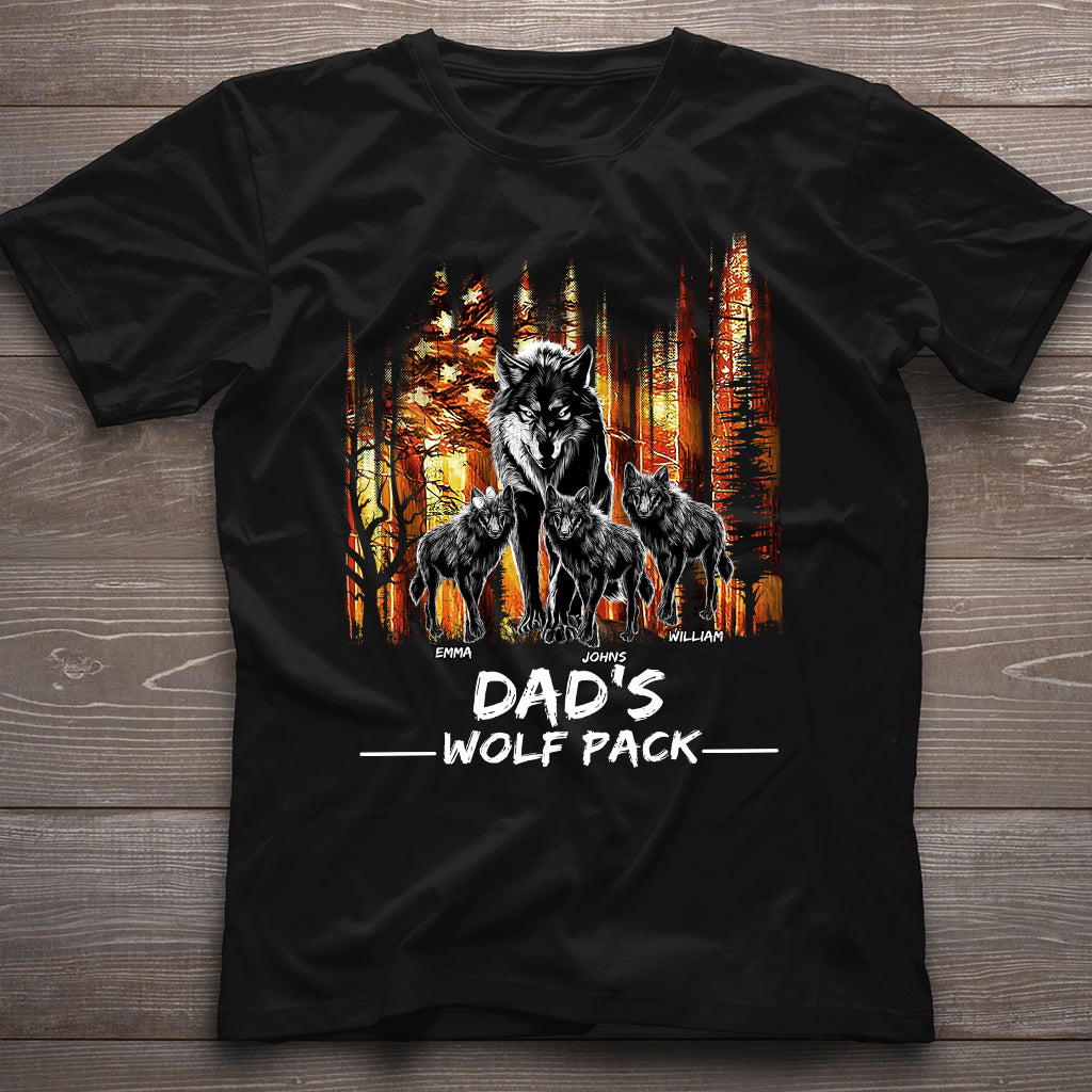 La meute de loups de papa - T-shirt et sweat à capuche personnalisés pour papa