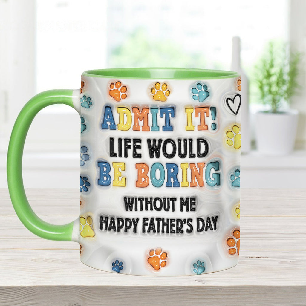 Alles Gute zum Vatertag – Personalisierte Tasse mit Hundemotiv