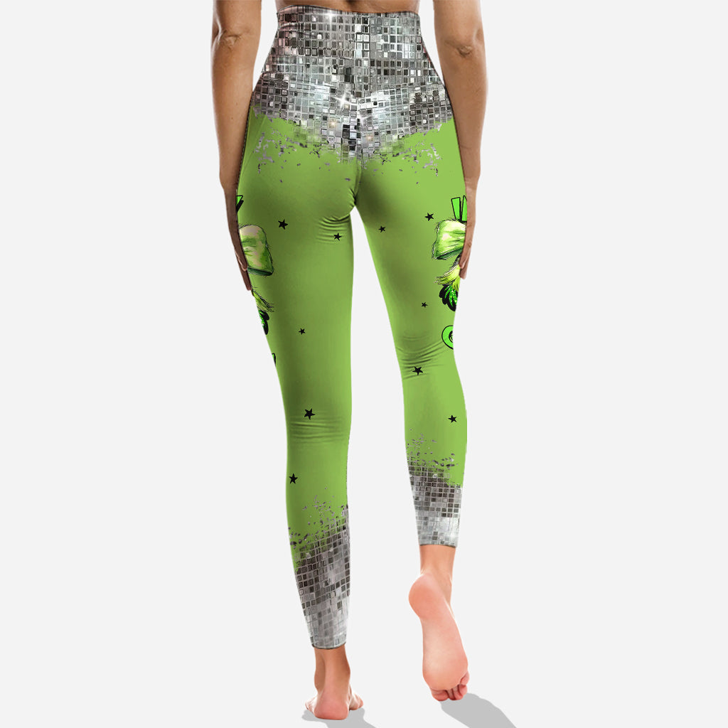 Dans mon ère Grinch - Sweat à capuche et legging personnalisés « Étole de Noël »