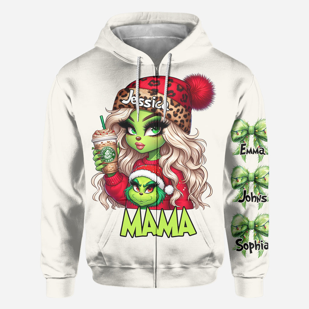 Beliebiger Titel: Grinchy Weihnachten - Personalisiertes Stola-Weihnachtsshirt