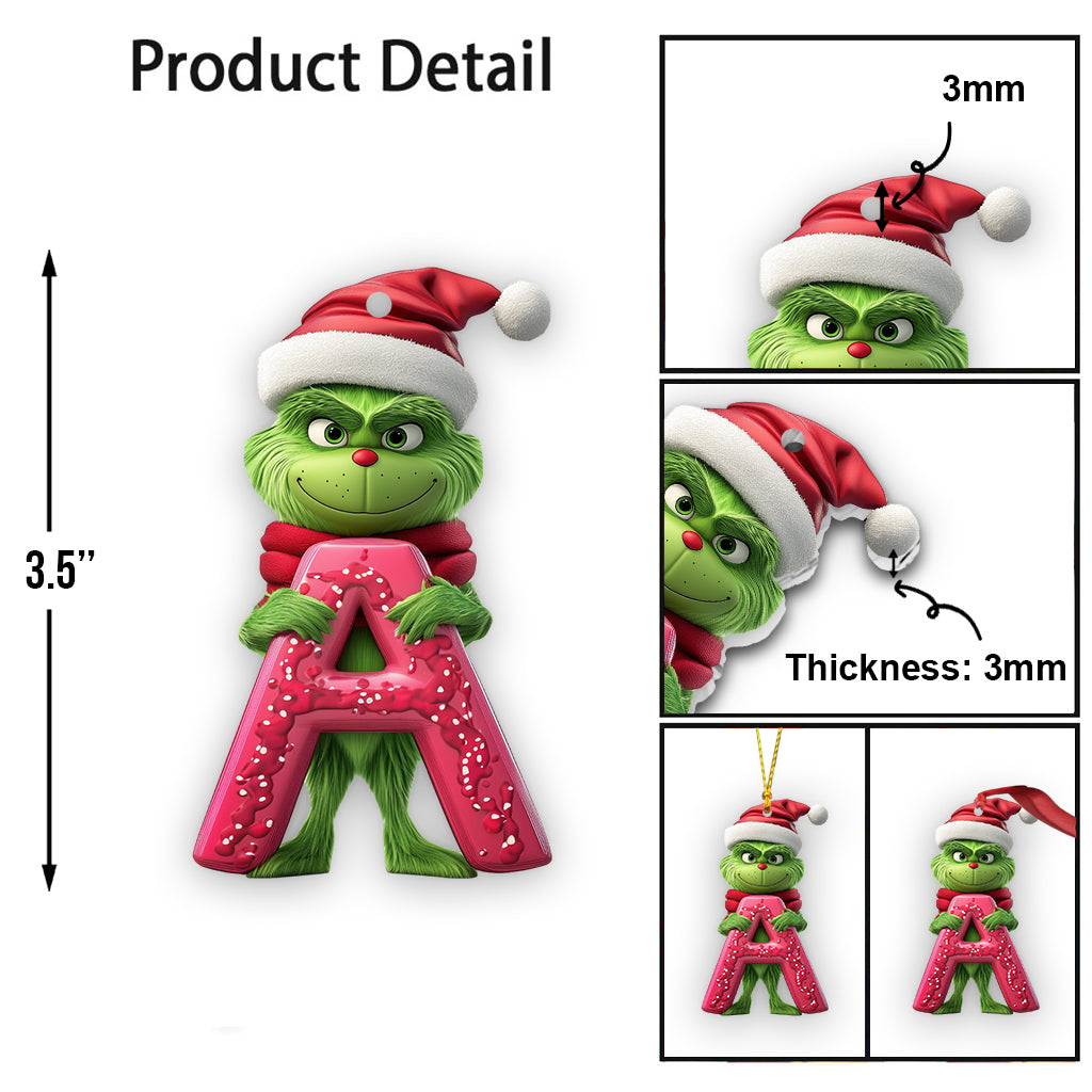 Merry Grinchmas - Personalized Stole Christmas Ornament