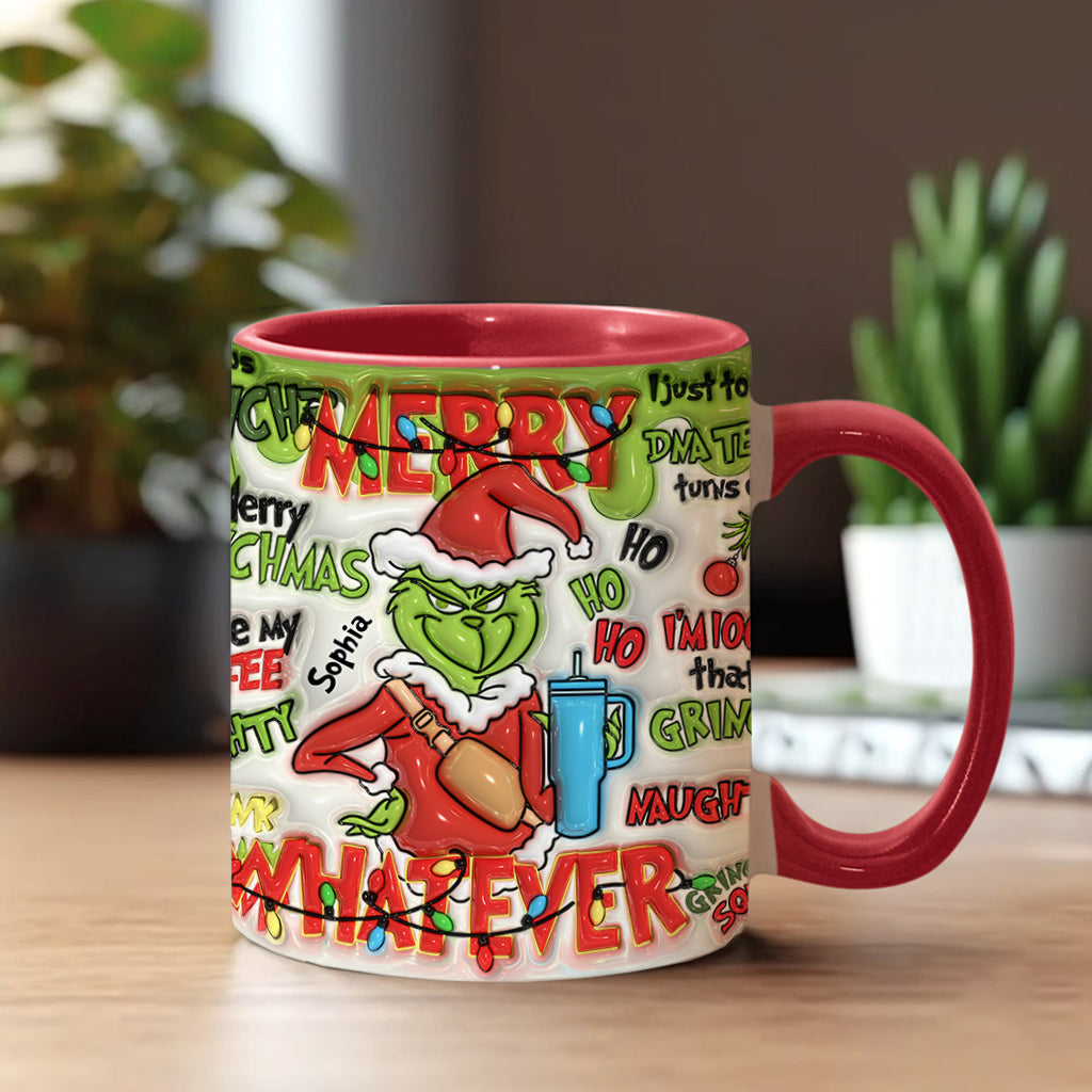 Fröhliche Grinchmas - Personalisierter Stola-Weihnachtsbecher