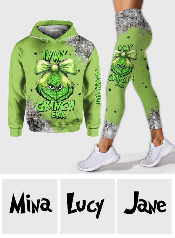 Dans mon ère Grinch - Sweat à capuche et legging personnalisés « Étole de Noël »