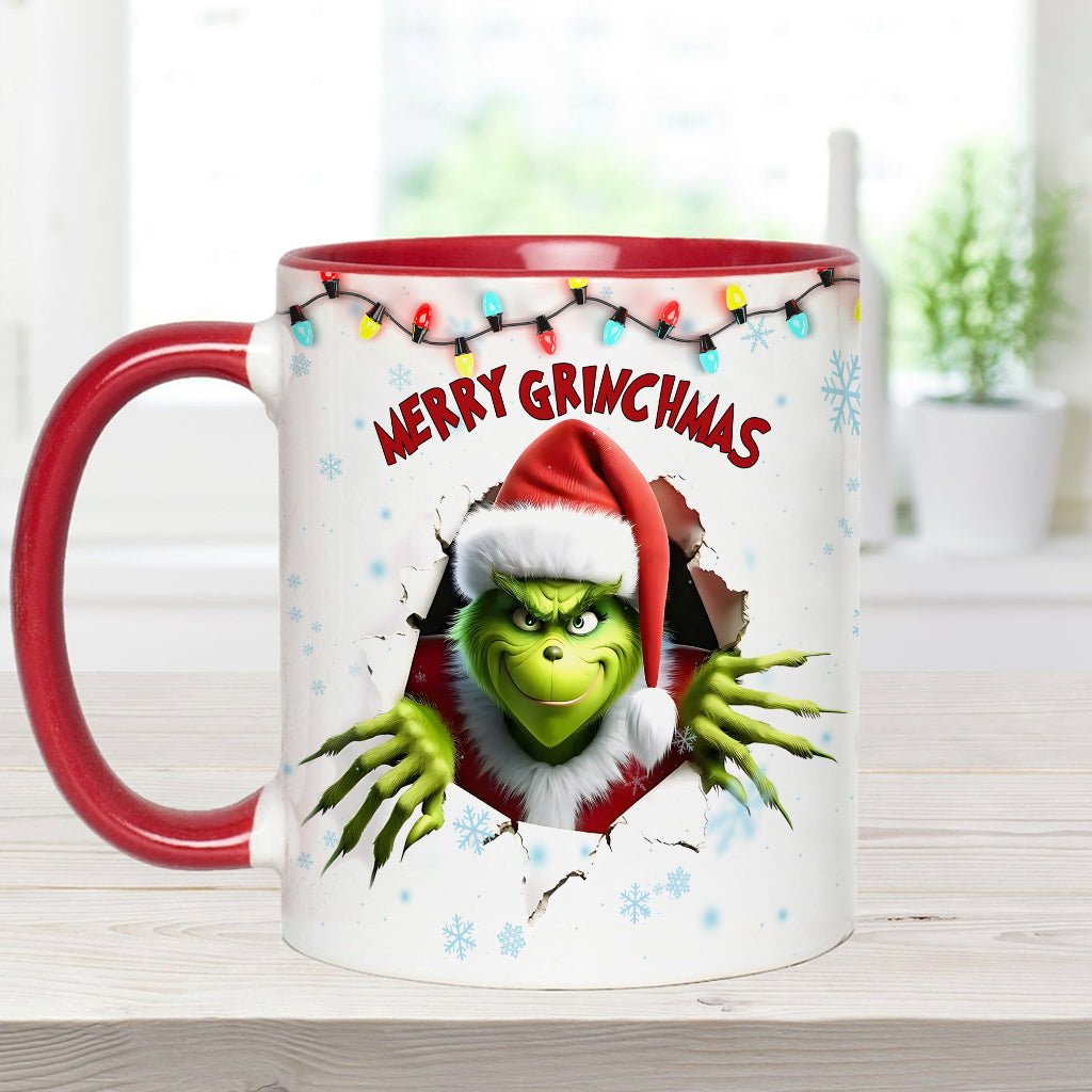 Joyeux Grinchmas - Mug personnalisé avec étole de Noël