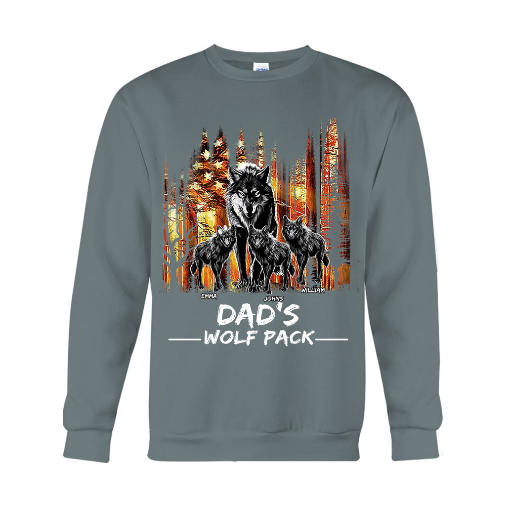 La meute de loups de papa - T-shirt et sweat à capuche personnalisés pour papa