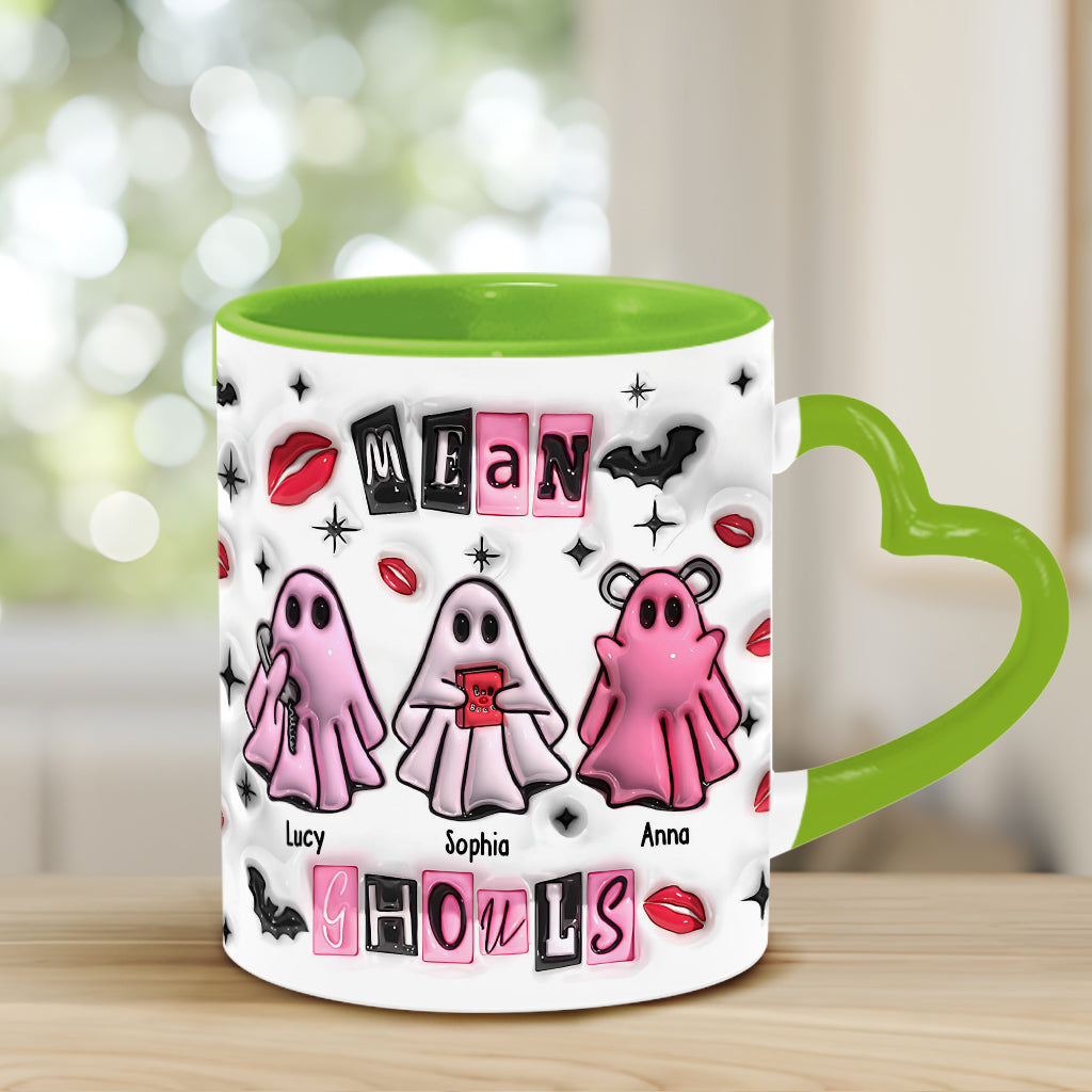 Mean Ghouls - Personalisierter Becher mit Herzgriff für die beste Freundin