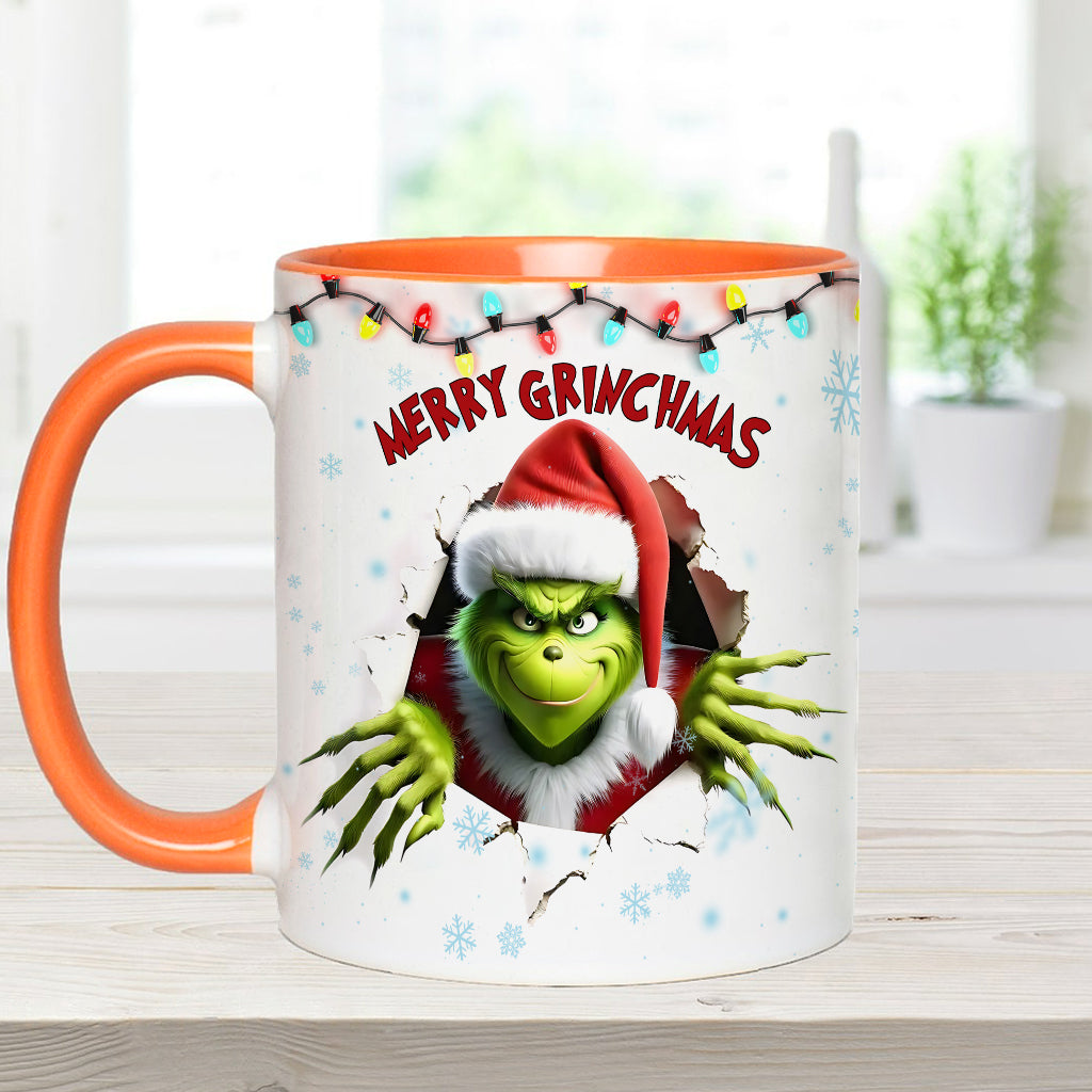 Joyeux Grinchmas - Mug personnalisé avec étole de Noël