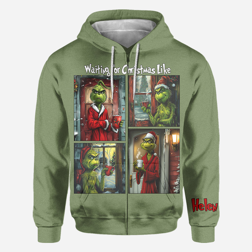 Warten auf Weihnachten – Personalisiertes „Weihnachtsstolen-Shirt“