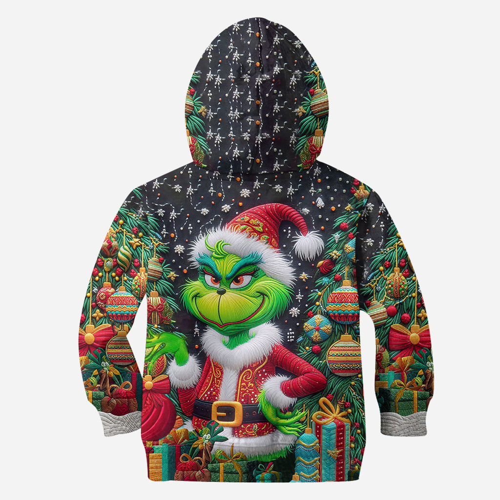 Fröhliche Grinchmas – Personalisierter Stola-Weihnachtshoodie und Leggings