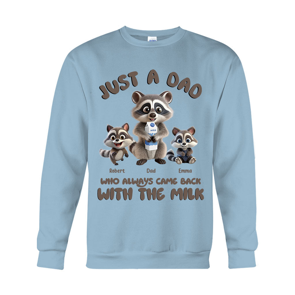 Un papa qui revenait toujours avec le lait - T-shirt et sweat à capuche personnalisés pour papa