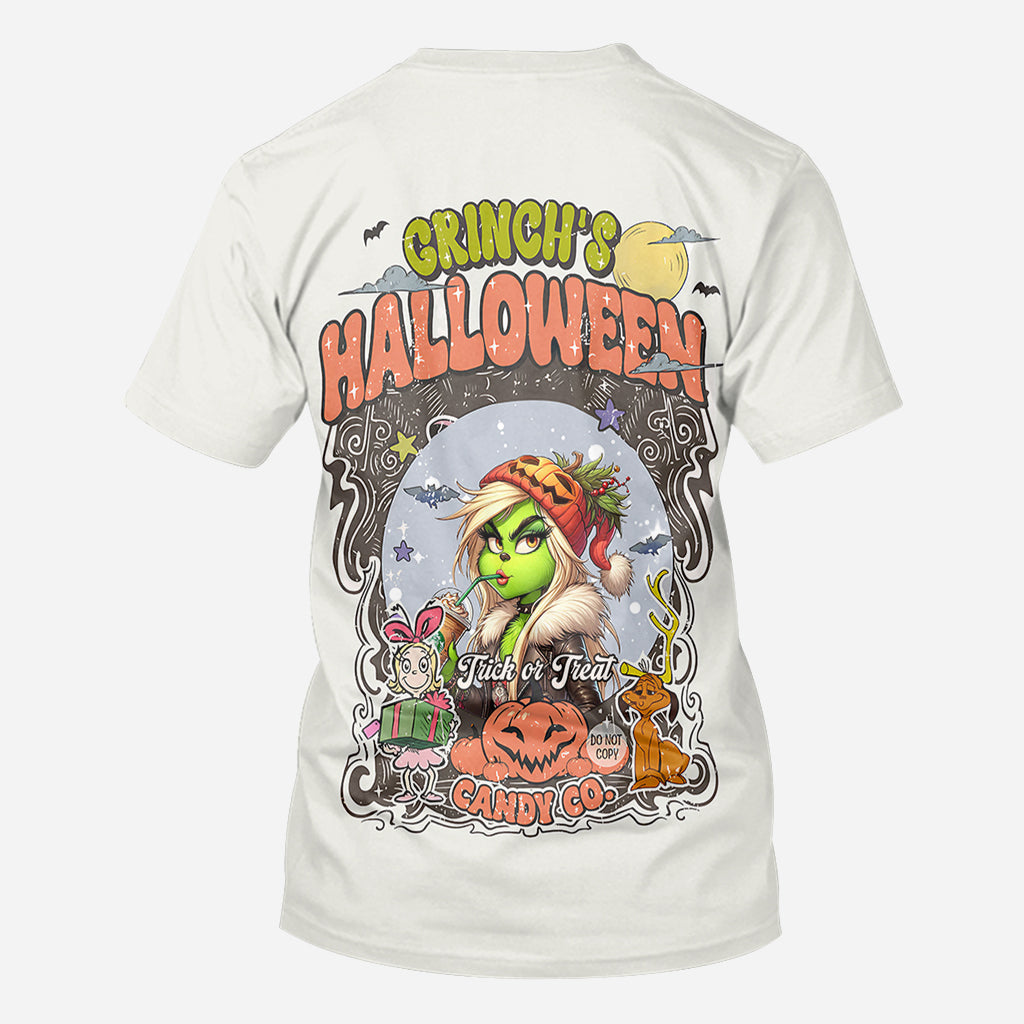 Grüne Kürbismama – Beliebiger Titel – Personalisiertes „Stole Christmas All Over“-Shirt