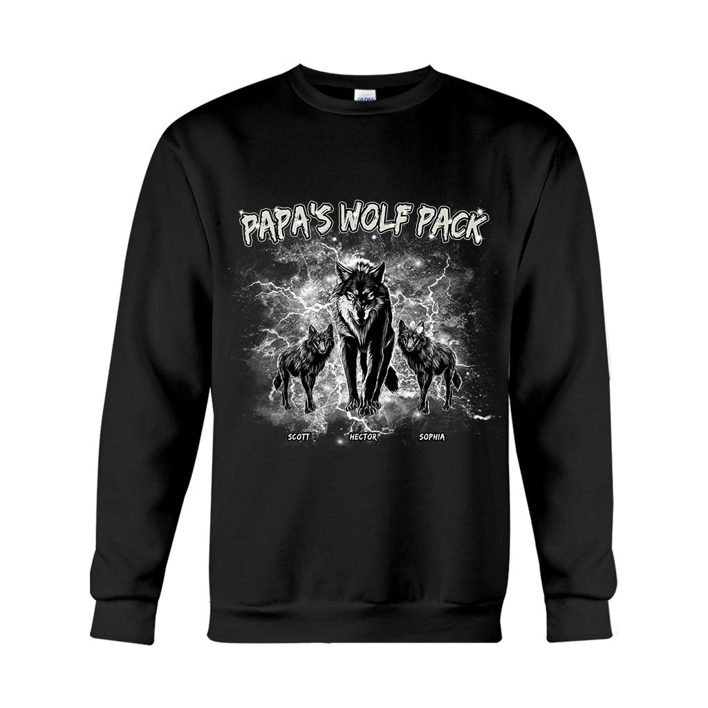 T-shirt et sweat à capuche personnalisés Papa's Wolf Pack Thunder Bootleg