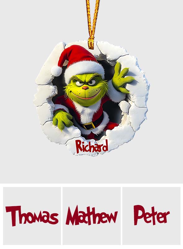 Jeep verte stole - Ornement de Noël stole personnalisé