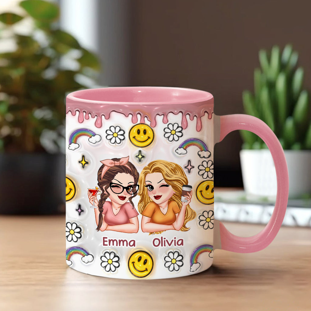 Für immer beste Freundinnen - Personalisierte Tasse mit Freundschaftsmotiv