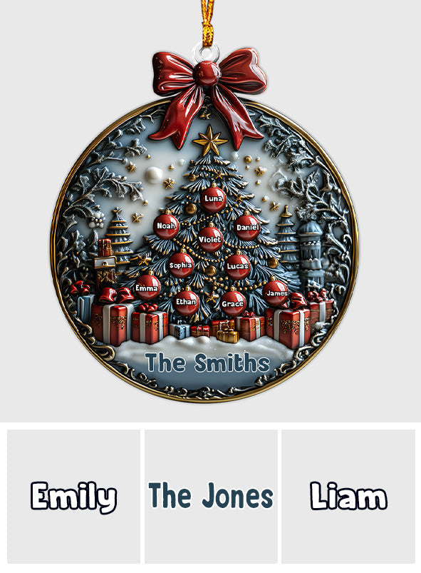 Merry Christmas - Personalized Family Custom Shaped Ornament