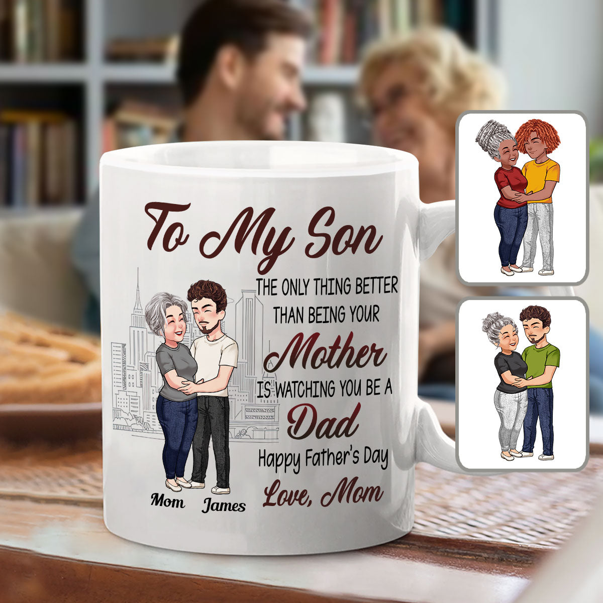 Alles Gute zum Vatertag, mein Sohn! – Personalisierte Vatertasse