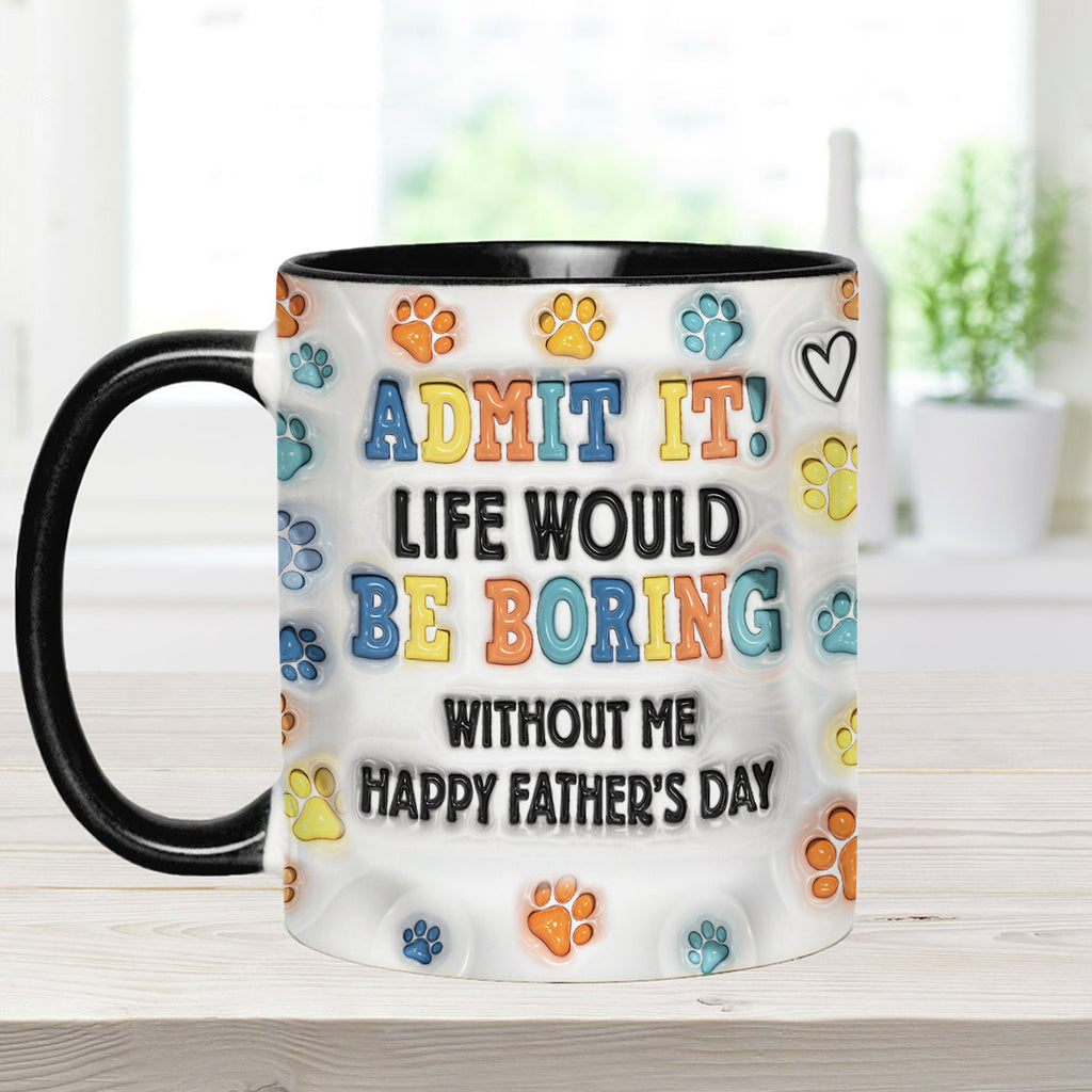 Alles Gute zum Vatertag – Personalisierte Tasse mit Hundemotiv