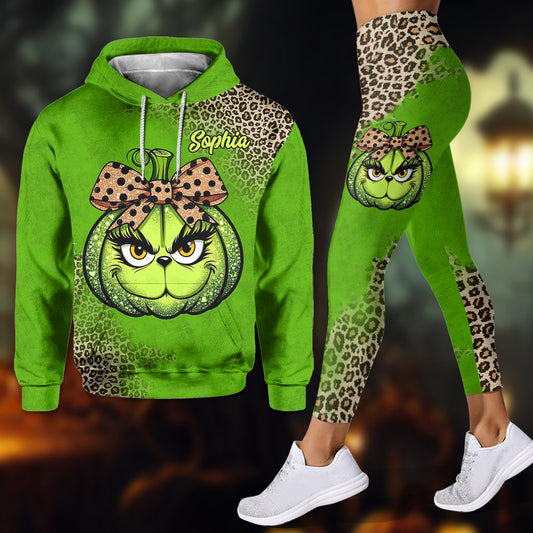 Green Pumpkin - Personalized Stole Christmas Hoodie and Leggings