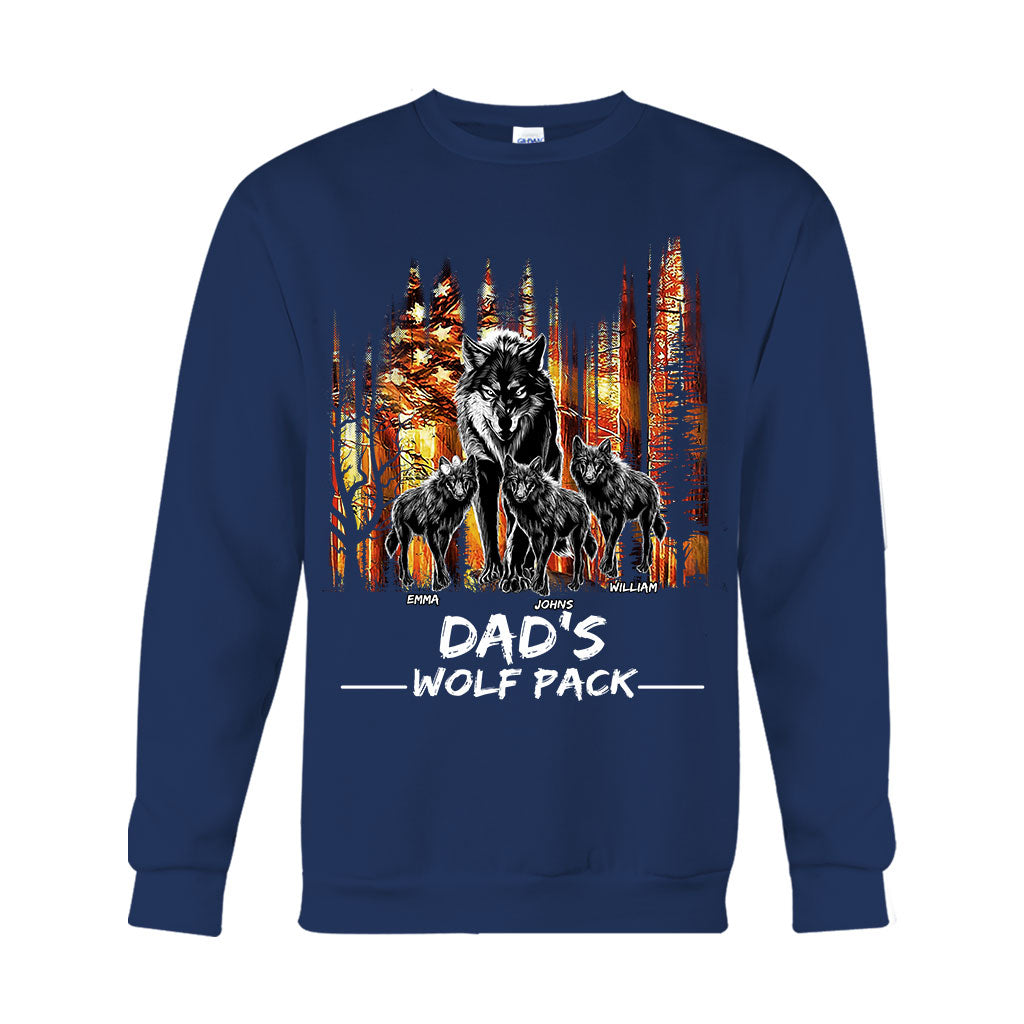 La meute de loups de papa - T-shirt et sweat à capuche personnalisés pour papa