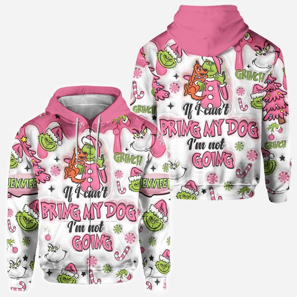 Wenn ich meinen Hund nicht mitbringen kann - personalisiertes Stola-Weihnachts-T-Shirt