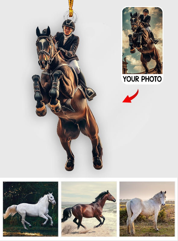 Custom Any Photo Ornament - Personalized Horse Custom Shaped Ornament