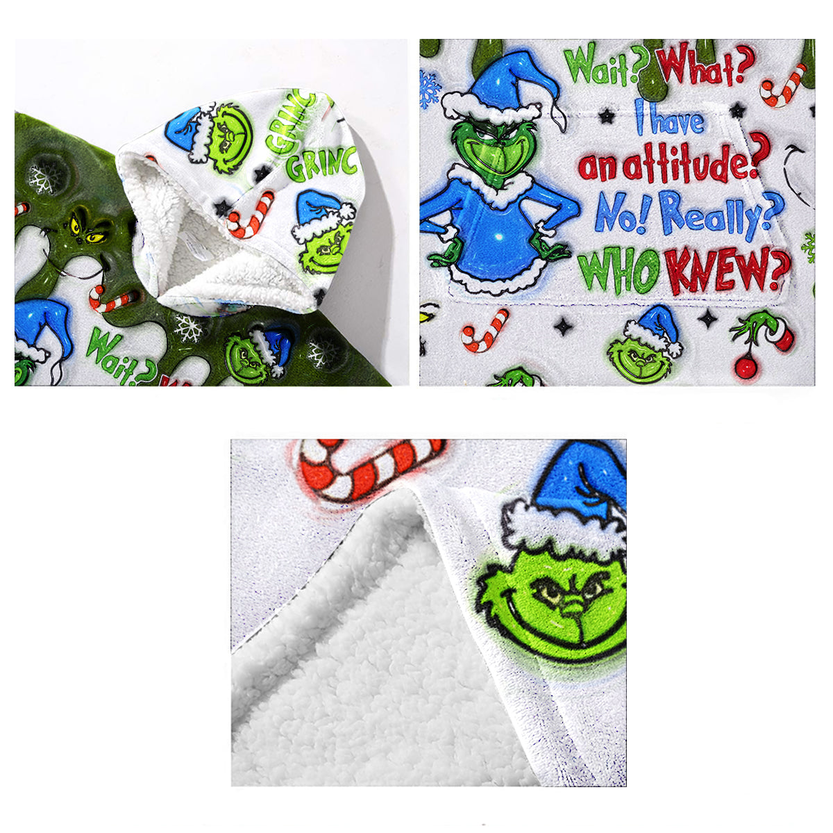 Moment mal, ich habe eine Einstellung – personalisierte Stola-Weihnachtsdecke mit Kapuze