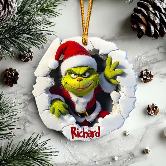 Stole Green Jeep - Personalized Stole Christmas Ornament