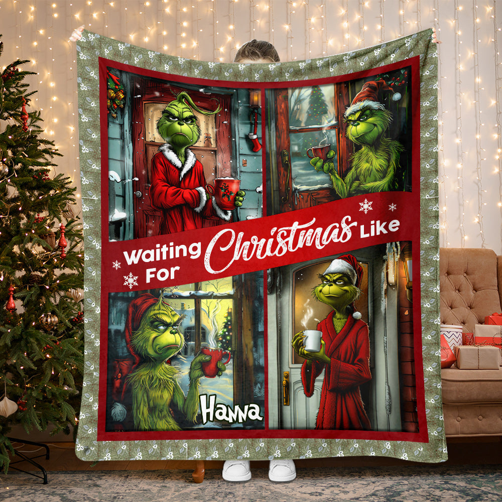 Warten auf Weihnachten – Personalisierte Stola-Weihnachtsdecke