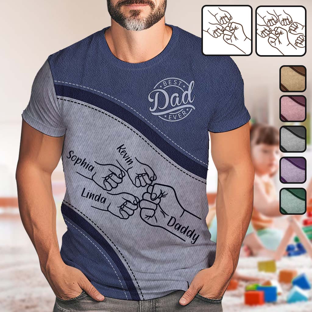 Meilleur papa du monde - T-shirt personnalisé « Meilleur papa du monde »
