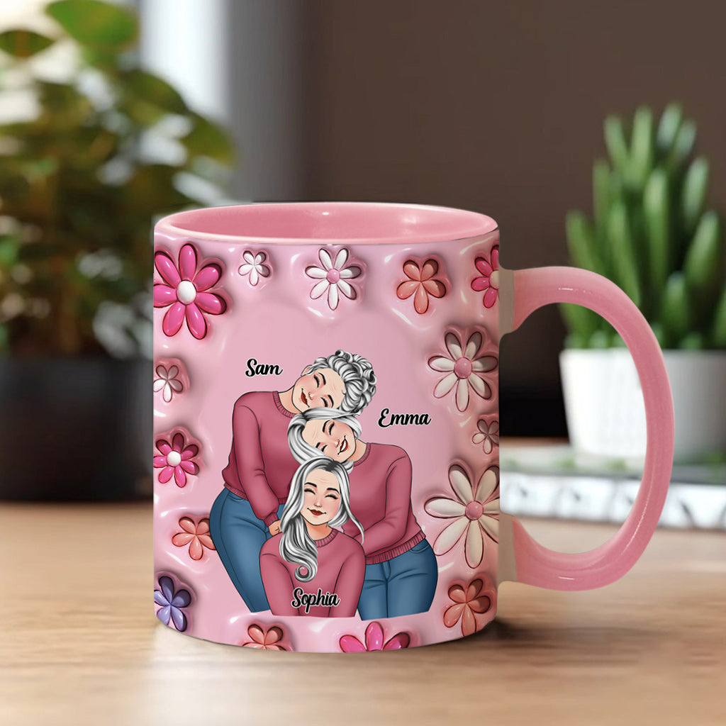 Wir bleiben Freunde bis ins hohe Alter – personalisierte Tasse mit dem Aufdruck „Beste Freundin“.