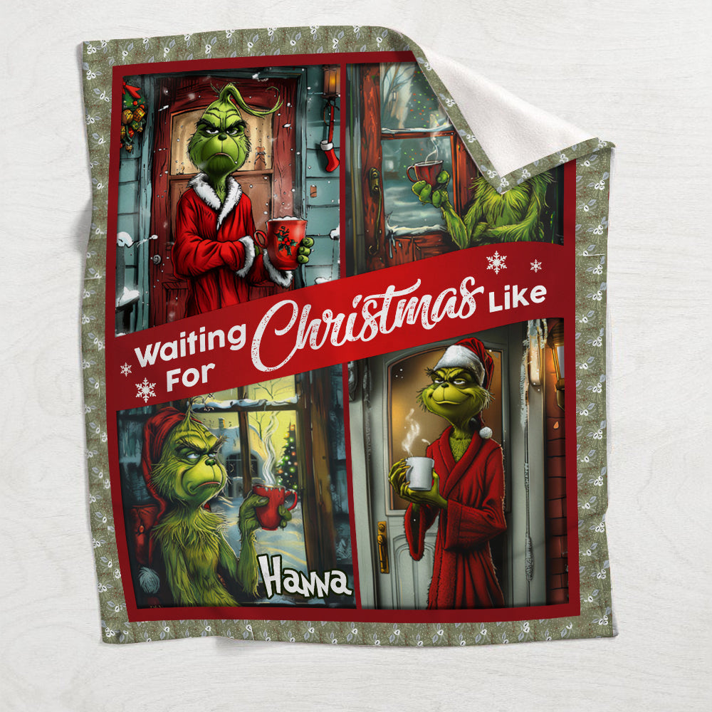 Warten auf Weihnachten – Personalisierte Stola-Weihnachtsdecke