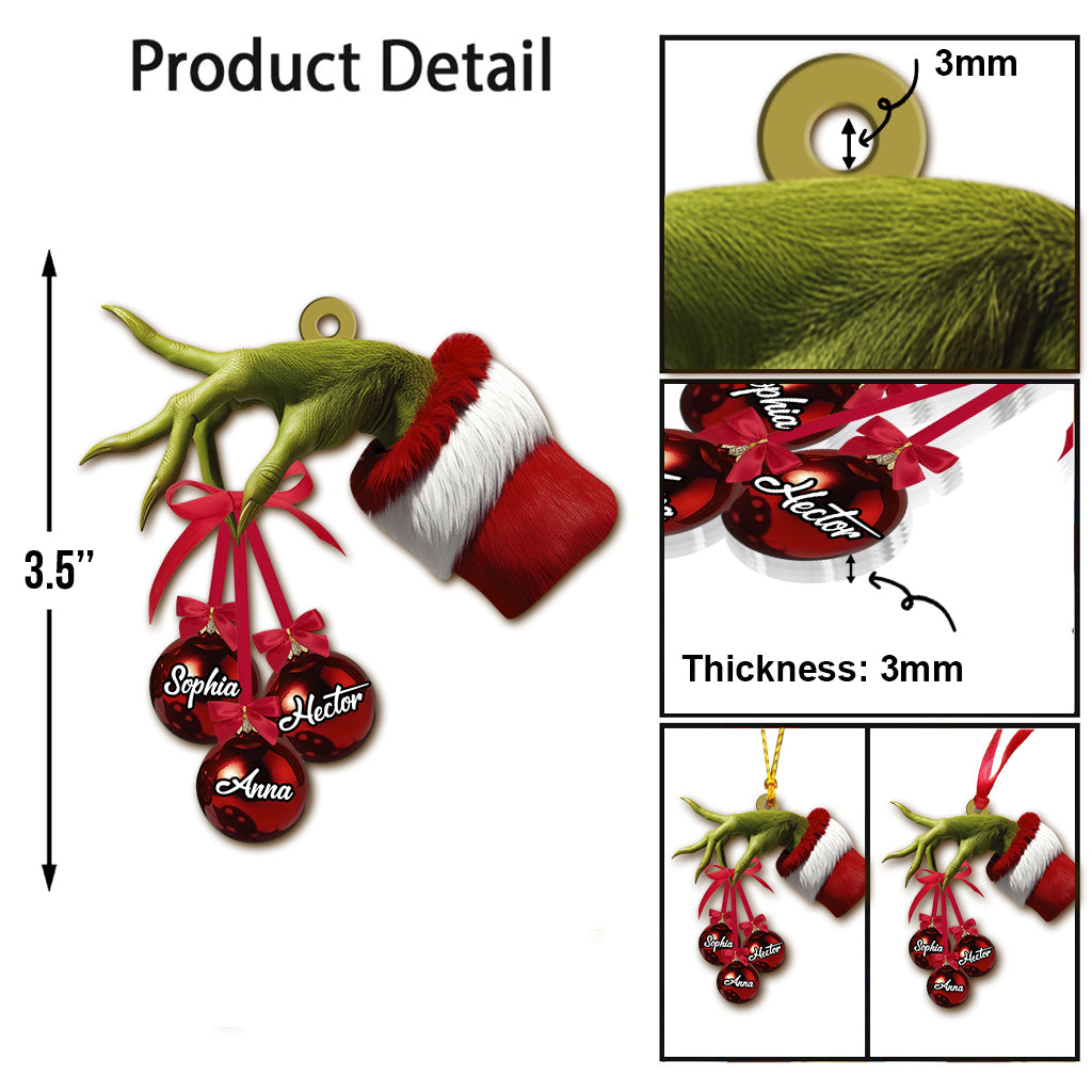 Fröhliche Grinchmas – Personalisierter Familienschmuck