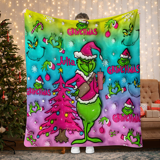 Holo Christmas - Personalized Stole Christmas Blanket