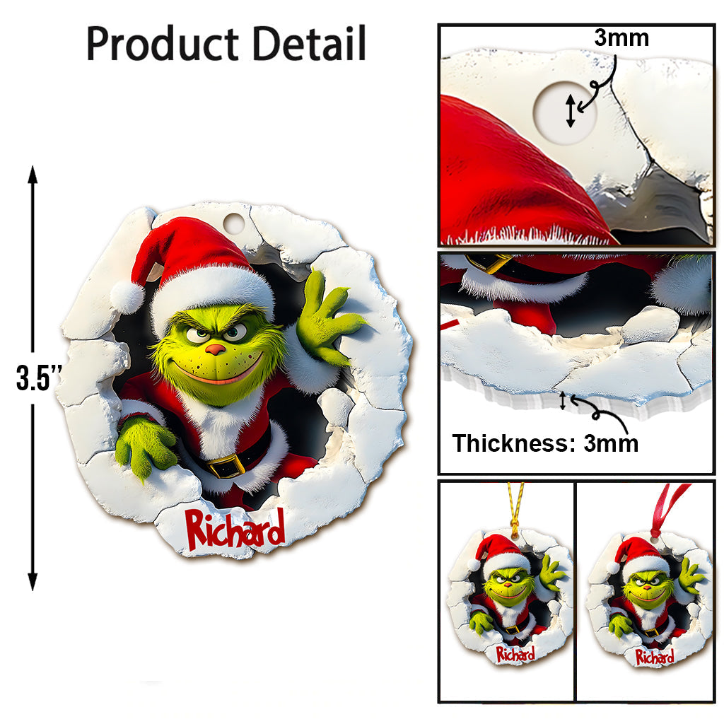 Jeep verte stole - Ornement de Noël stole personnalisé