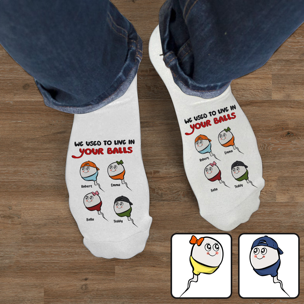 Wir haben früher in deinen Eiern gewohnt - Personalisierte Vätersocken