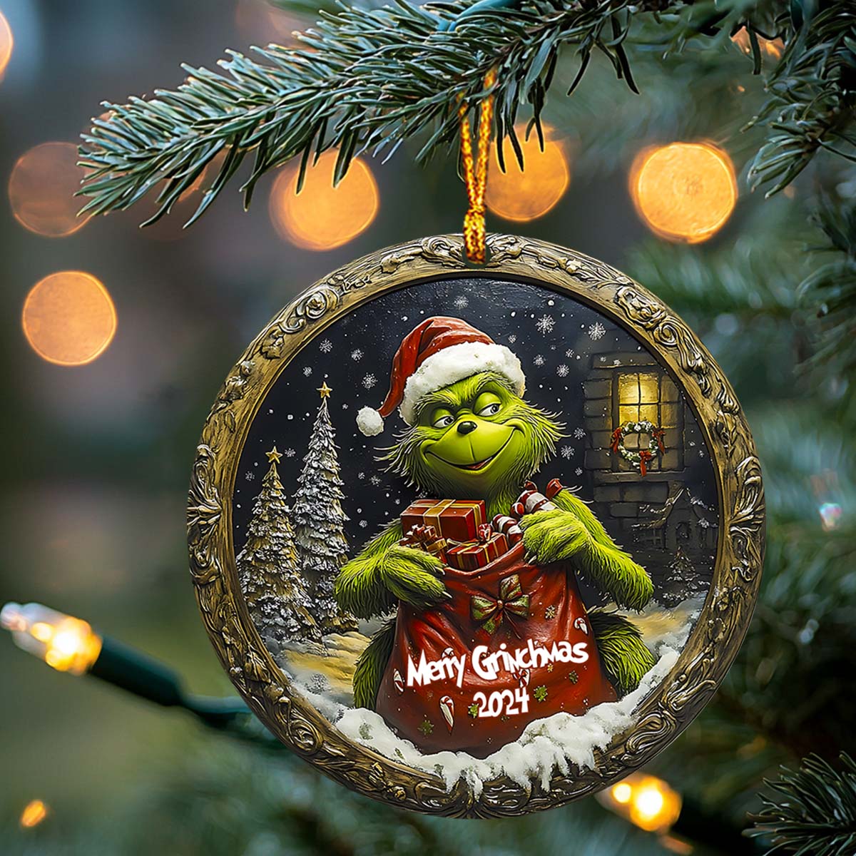 Briser le monstre coquin - Ornement de Noël étole personnalisé