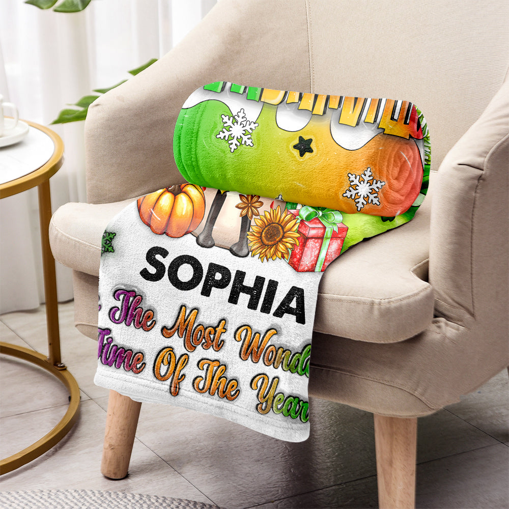 Fröhliche Hallothanksmas - Personalisierte Stola-Weihnachtsdecke