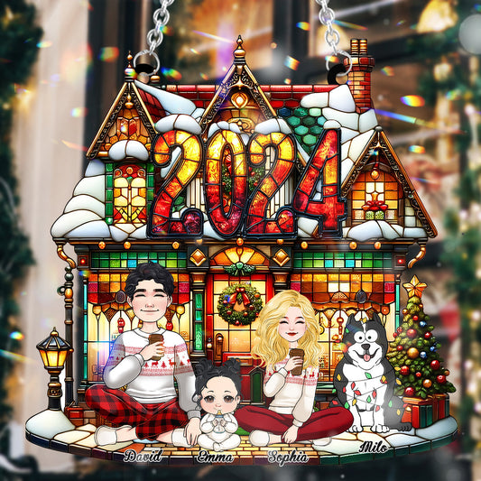 This Is Us - Personalized Family Window Hanging Suncatcher Ornament