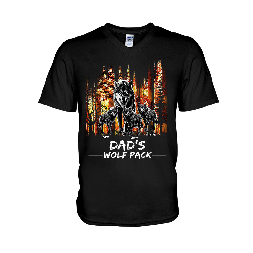 La meute de loups de papa - T-shirt et sweat à capuche personnalisés pour papa