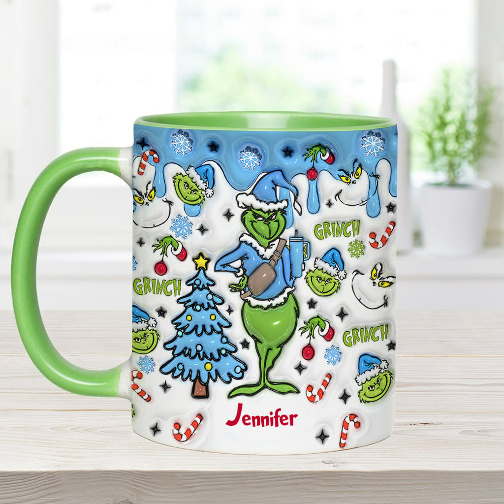 Attendez, quoi ? J'ai du caractère ! - Mug personnalisé « Étole de Noël »