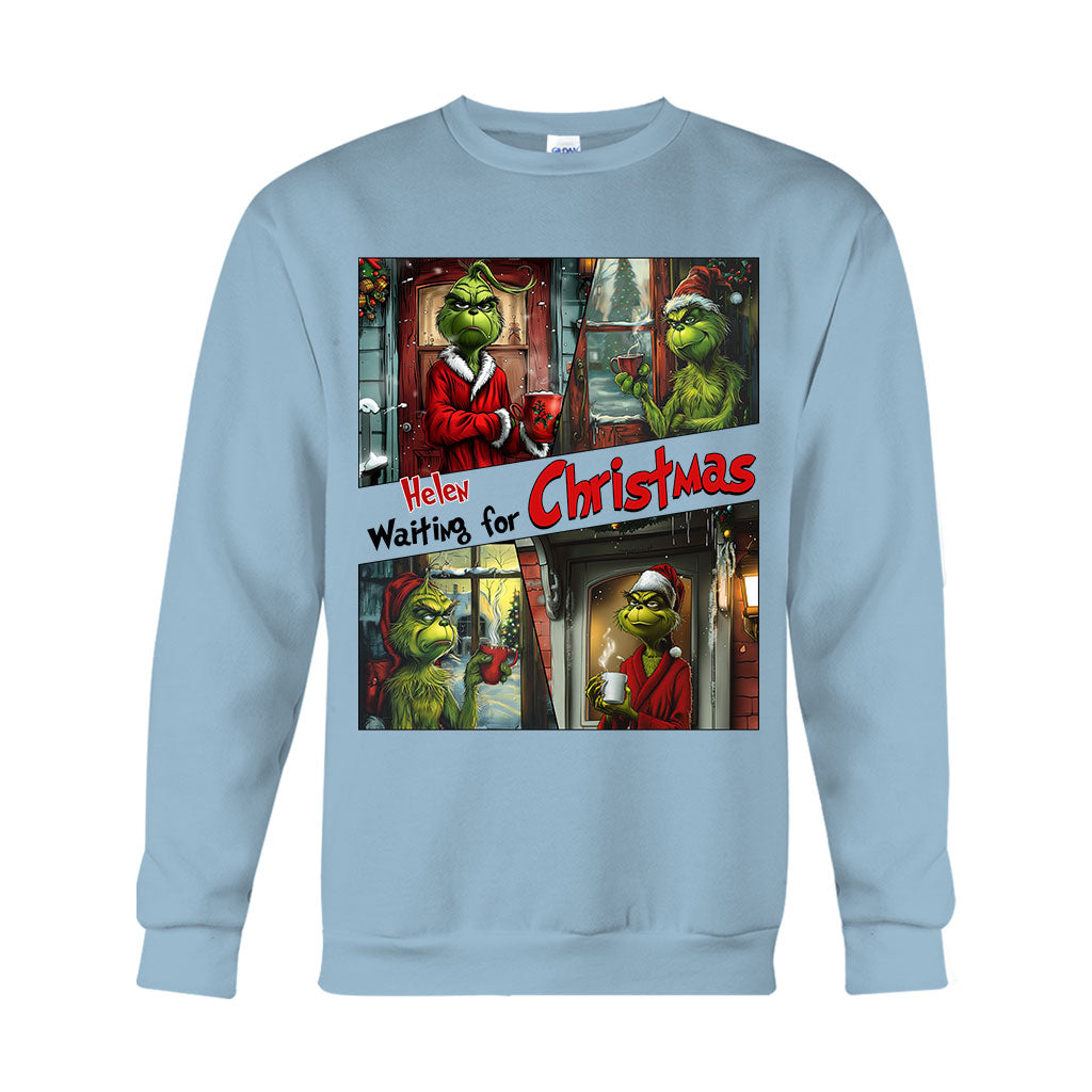 Warten auf Weihnachten – Personalisiertes Stole-Weihnachts-T-Shirt und Hoodie
