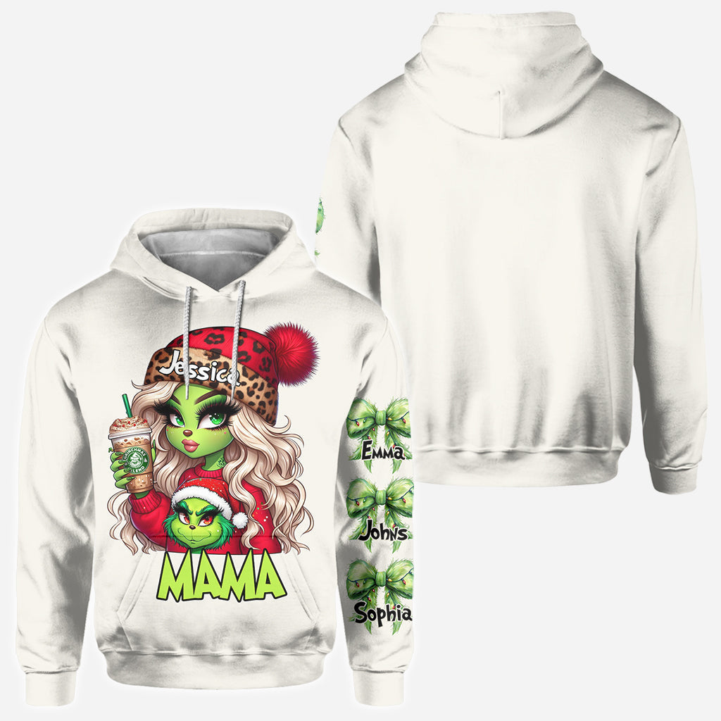 Beliebiger Titel: Grinchy Weihnachten - Personalisiertes Stola-Weihnachtsshirt