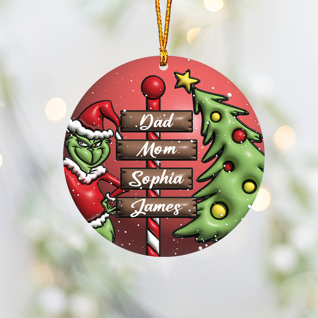 Fröhliche Grinchmas-Familie – Personalisierte Stola als Weihnachtsschmuck