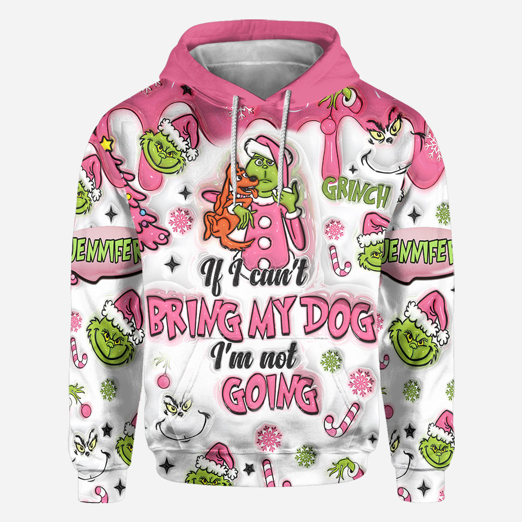 Wenn ich meinen Hund nicht mitbringen kann - personalisiertes Stola-Weihnachts-T-Shirt