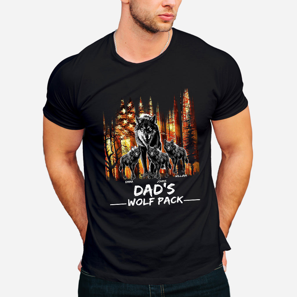 La meute de loups de papa - T-shirt et sweat à capuche personnalisés pour papa