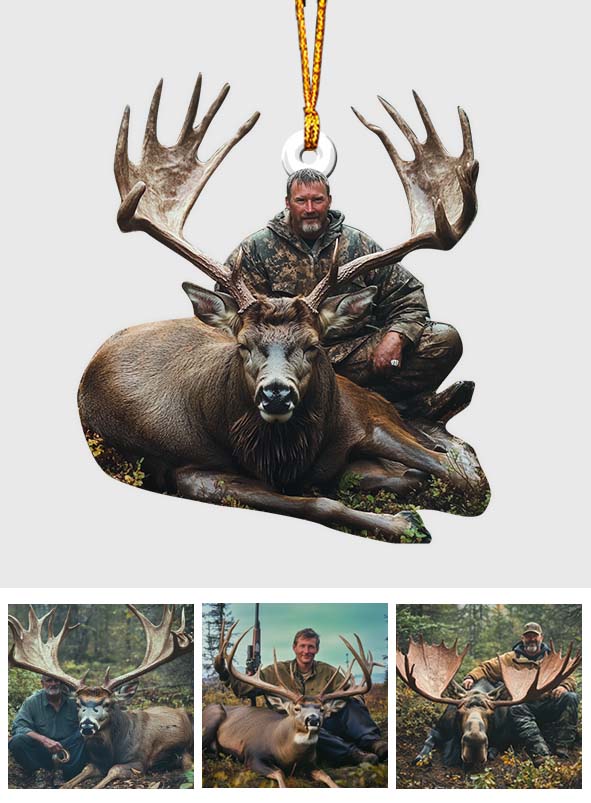 Ornement personnalisé avec photo - Ornement de chasse personnalisé de forme personnalisée