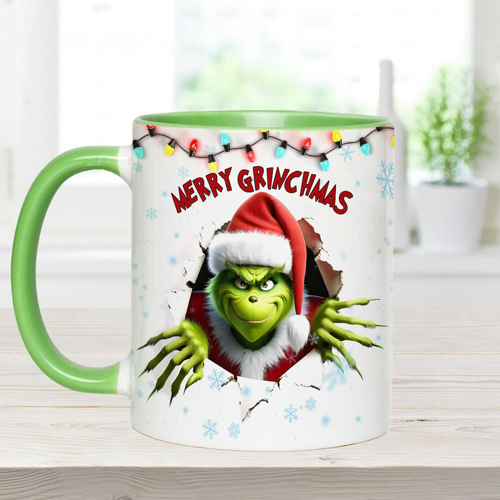 Joyeux Grinchmas - Mug personnalisé avec étole de Noël