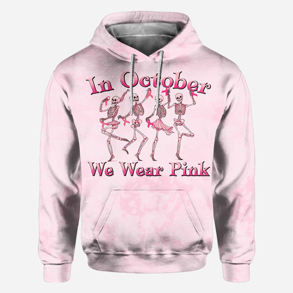 En octobre, on porte du rose - T-shirt personnalisé intégral pour la sensibilisation au cancer du sein