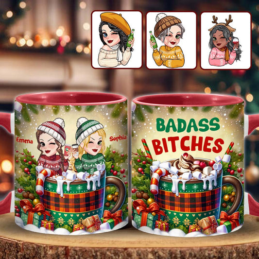 Badass Bitches - Personalized Bestie Accent Mug
